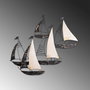 Wallity Kadırga Escultura de Pared de Metal Multicolor